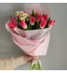 Букет с тюльпанами «Весенний букет Розовый тюльпан»